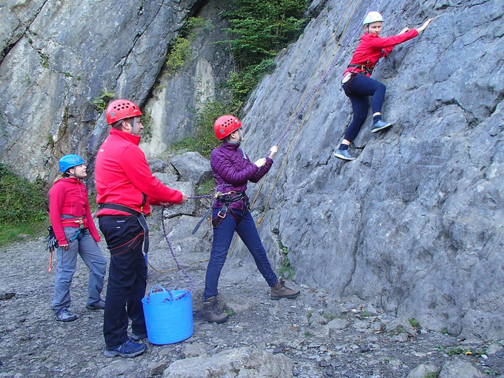 Team climbing Rock Climbing group