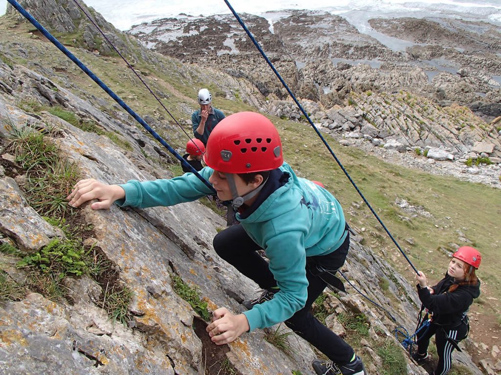 Rock Climbing Group on Boiler Slab Rock Climbing Group on Boiler Slab