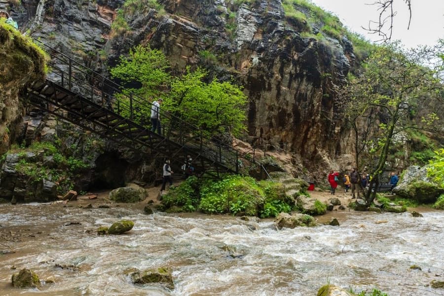 A bridge over a river