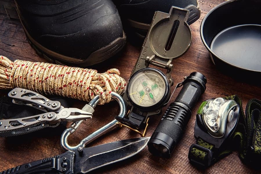 A group of items on a table